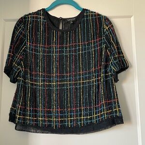 Topshop beaded and sequined tee size 10